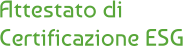 Attestato di  Certificazione ESG