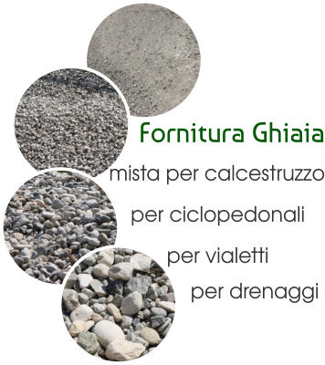 Fornitura Ghiaia per ciclopedonali per vialetti per drenaggi mista per calcestruzzo